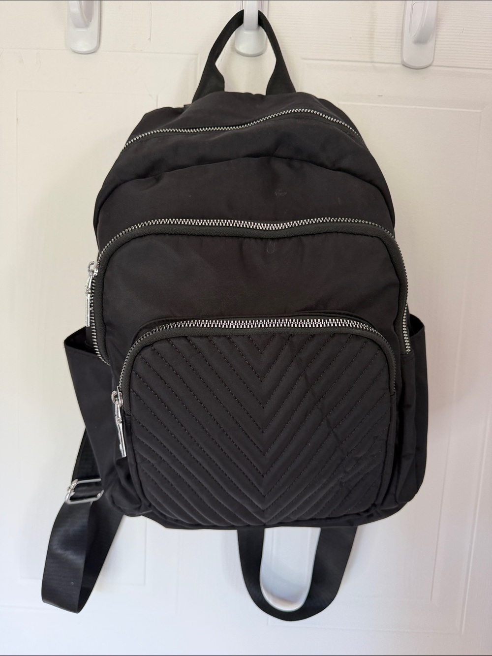 Black Quilted Backpack - Everyday Pack